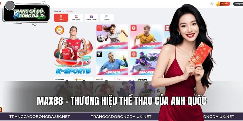 MAX88 là trang cá độ bóng đá đến từ nước Anh Quốc